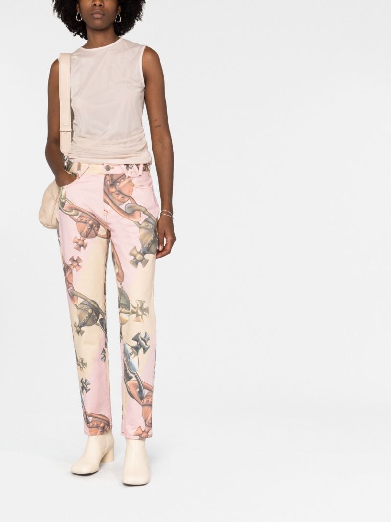 Pink Harris Orb Print Jeans