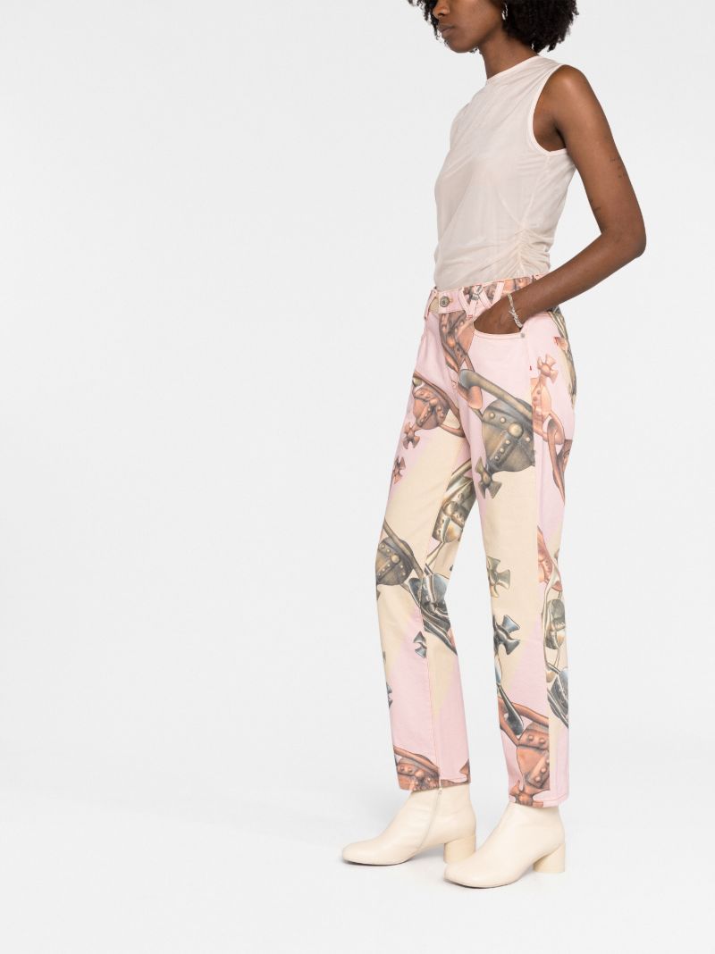 Pink Harris Orb Print Jeans