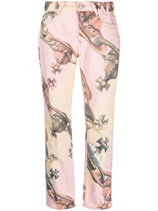 Pink Harris Orb Print Jeans