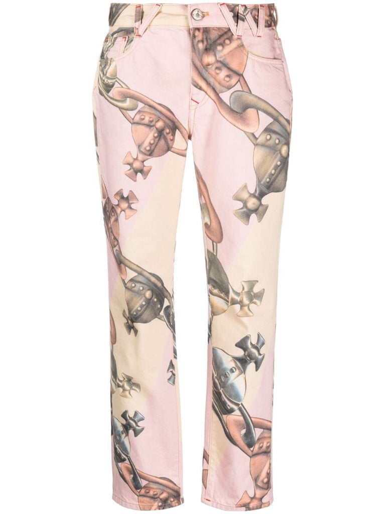 Pink Harris Orb Print Jeans
