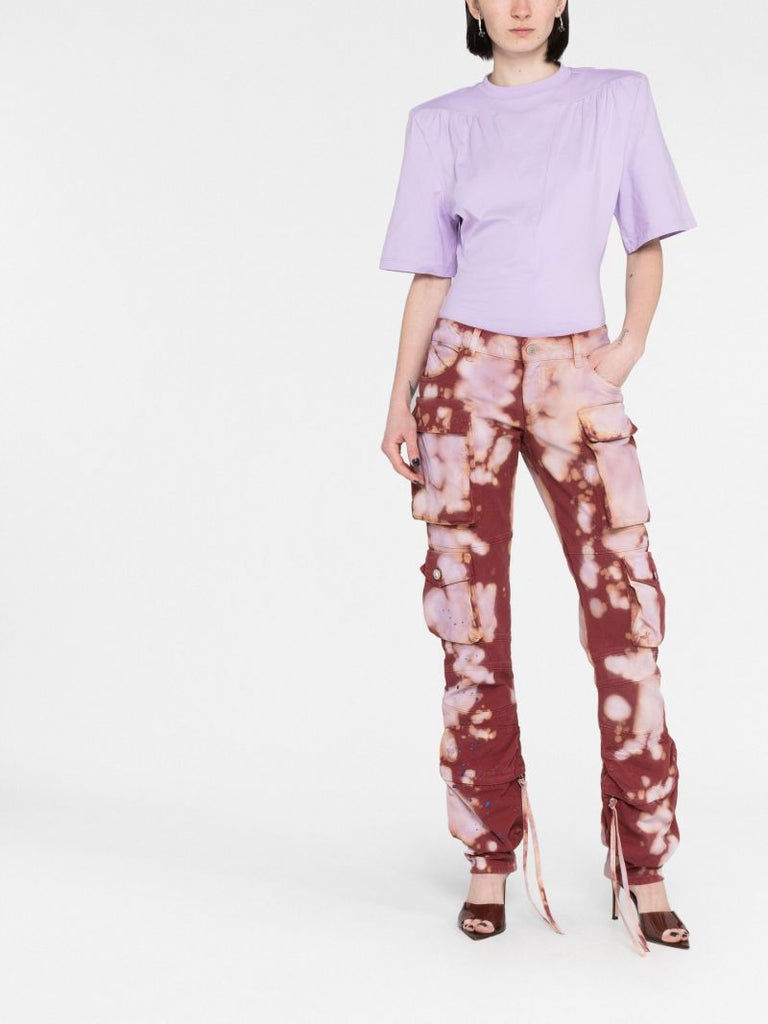 Pink Essie Tie-dye Cargo Trousers