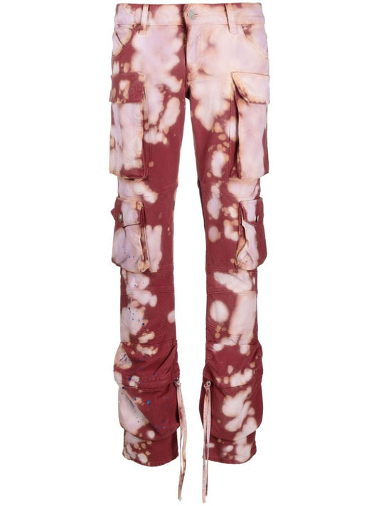Pink Essie Tie-dye Cargo Trousers