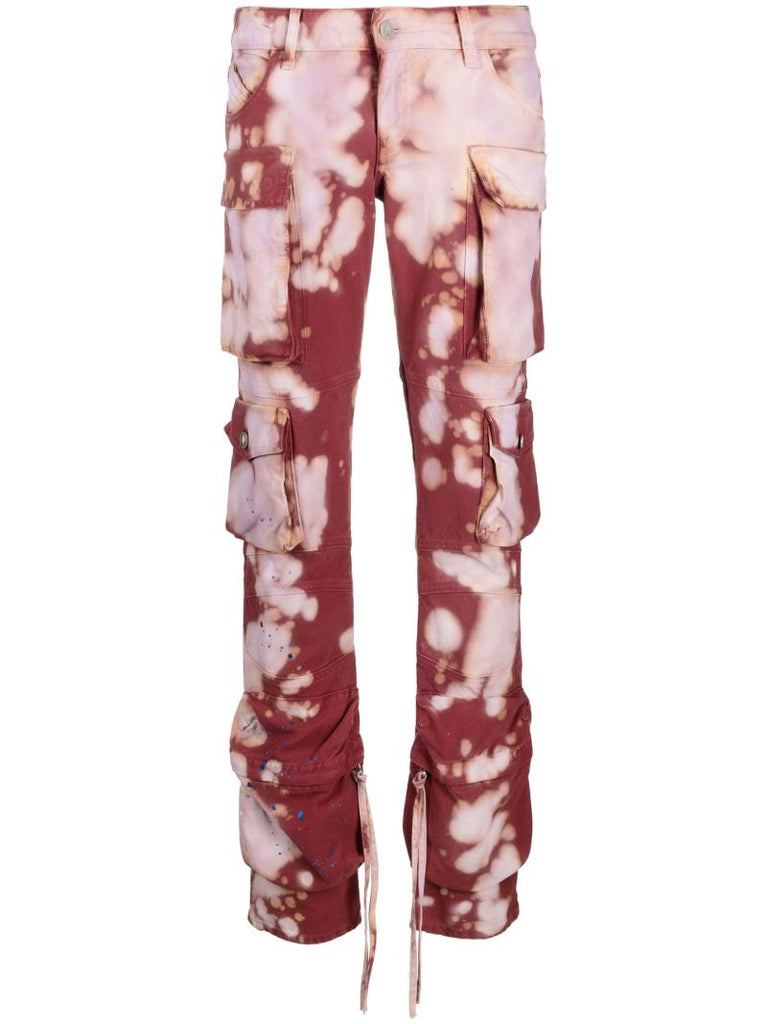 Pink Essie Tie-dye Cargo Trousers