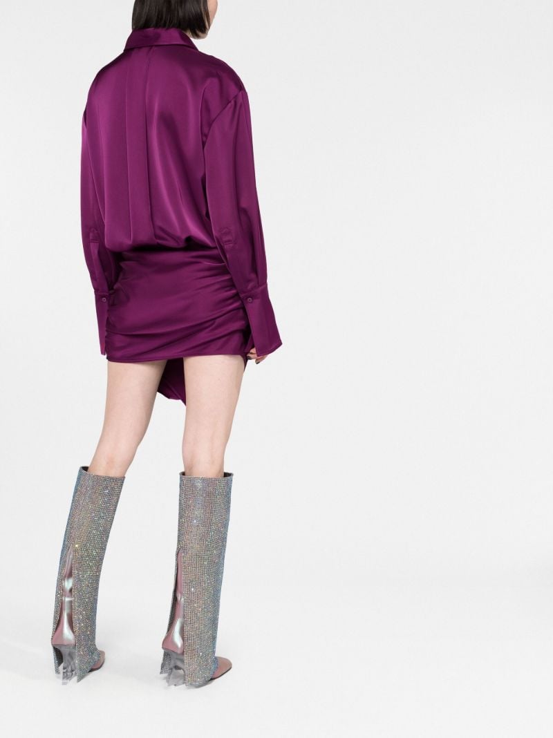 Purple Hatty Mini Shirt Dress