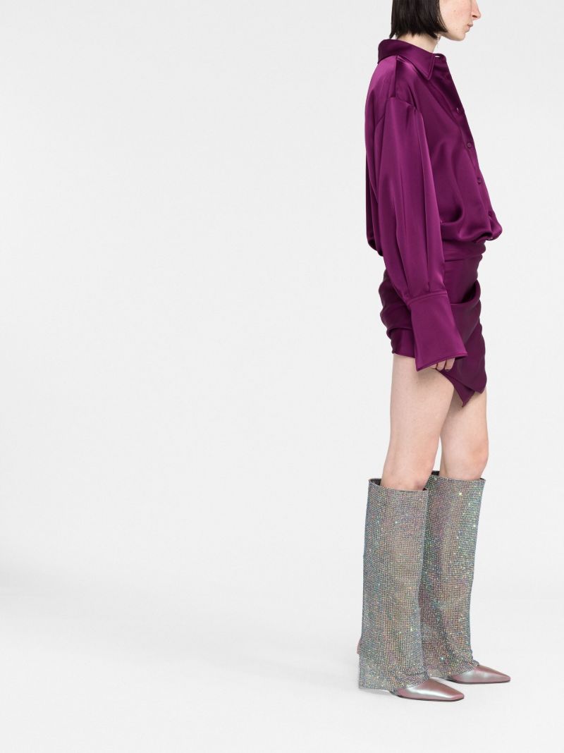 Purple Hatty Mini Shirt Dress