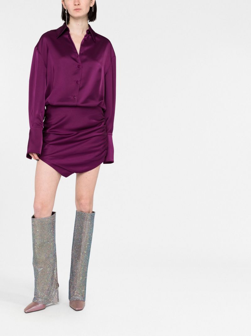 Purple Hatty Mini Shirt Dress