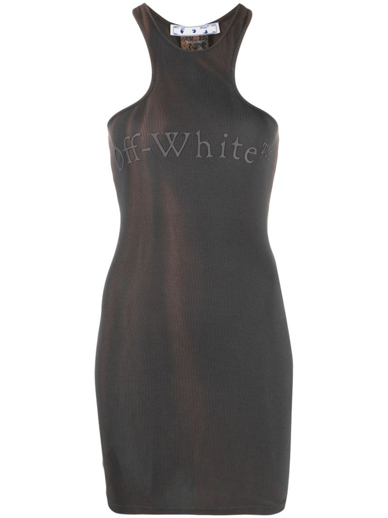 Grey Laundry Rib Rowing Tie-dye Mini Dress