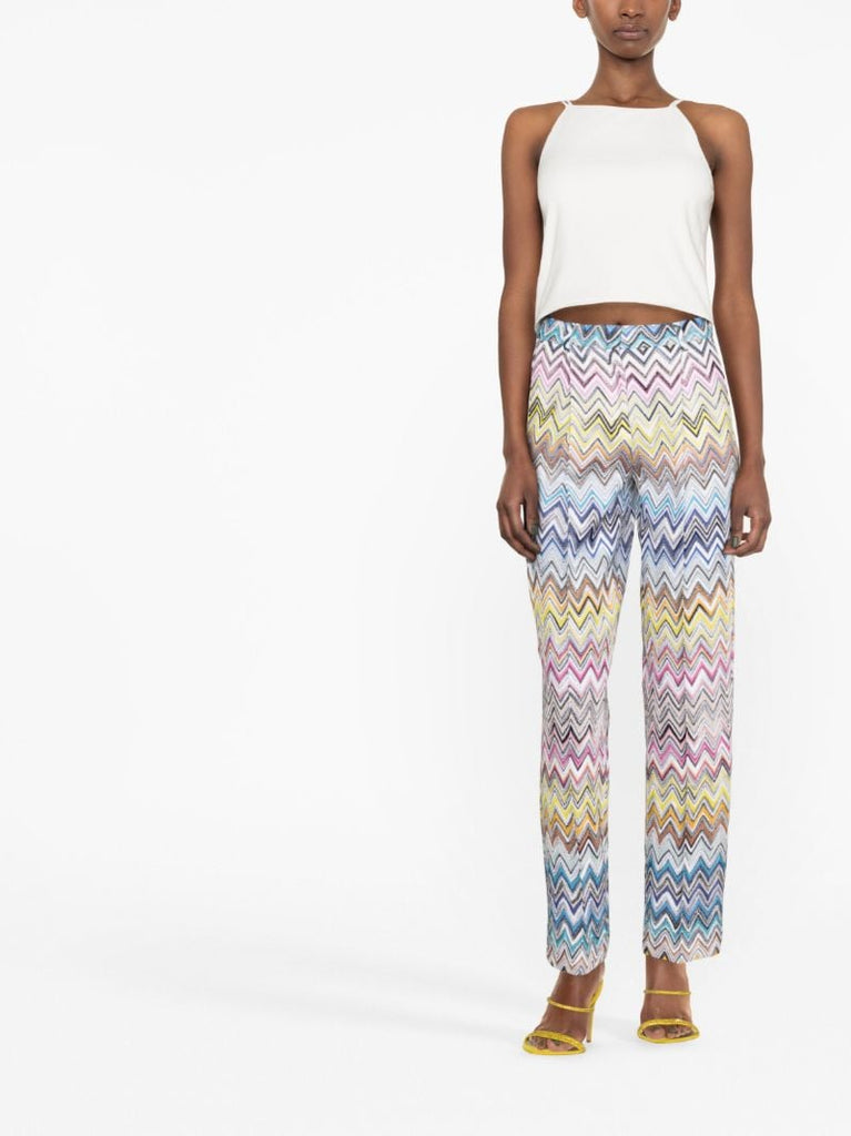 Multicolour Zig-zag Trousers