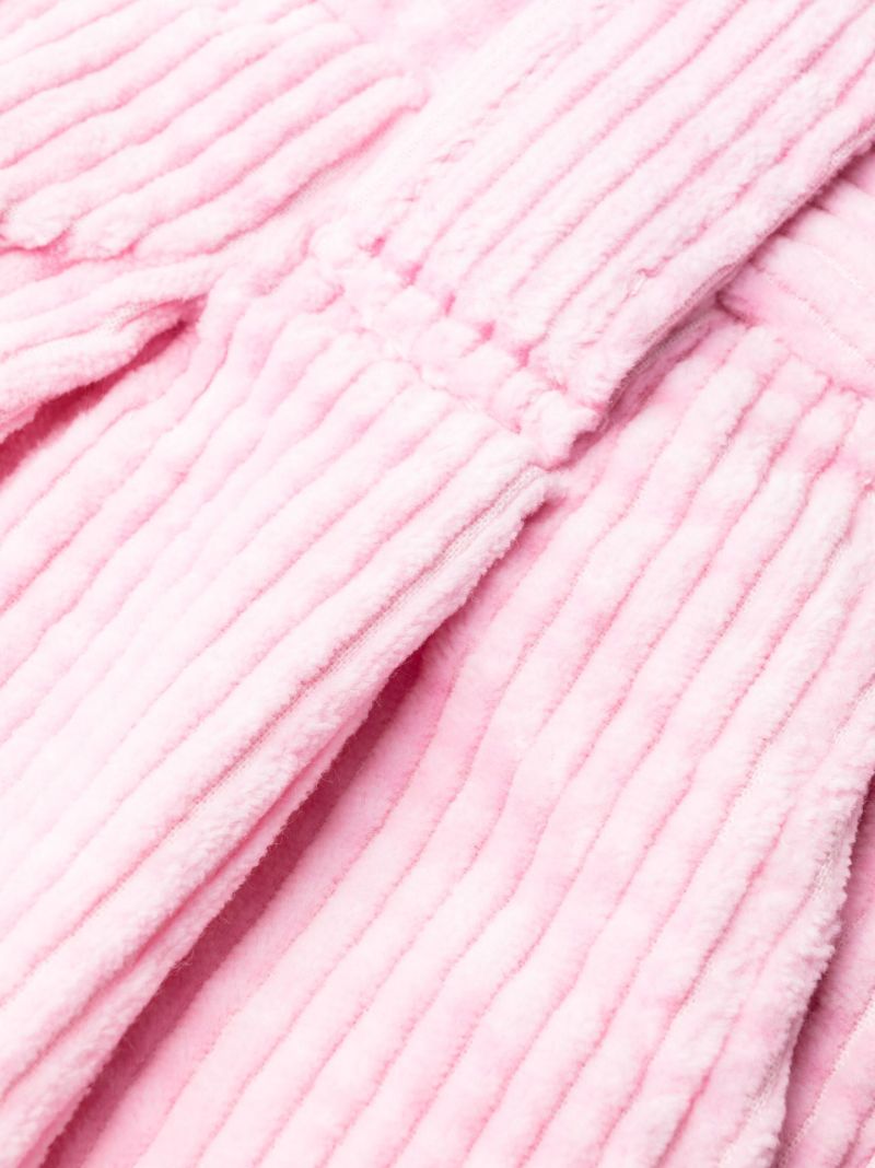 Pink Corduroy Wide-leg Trousers