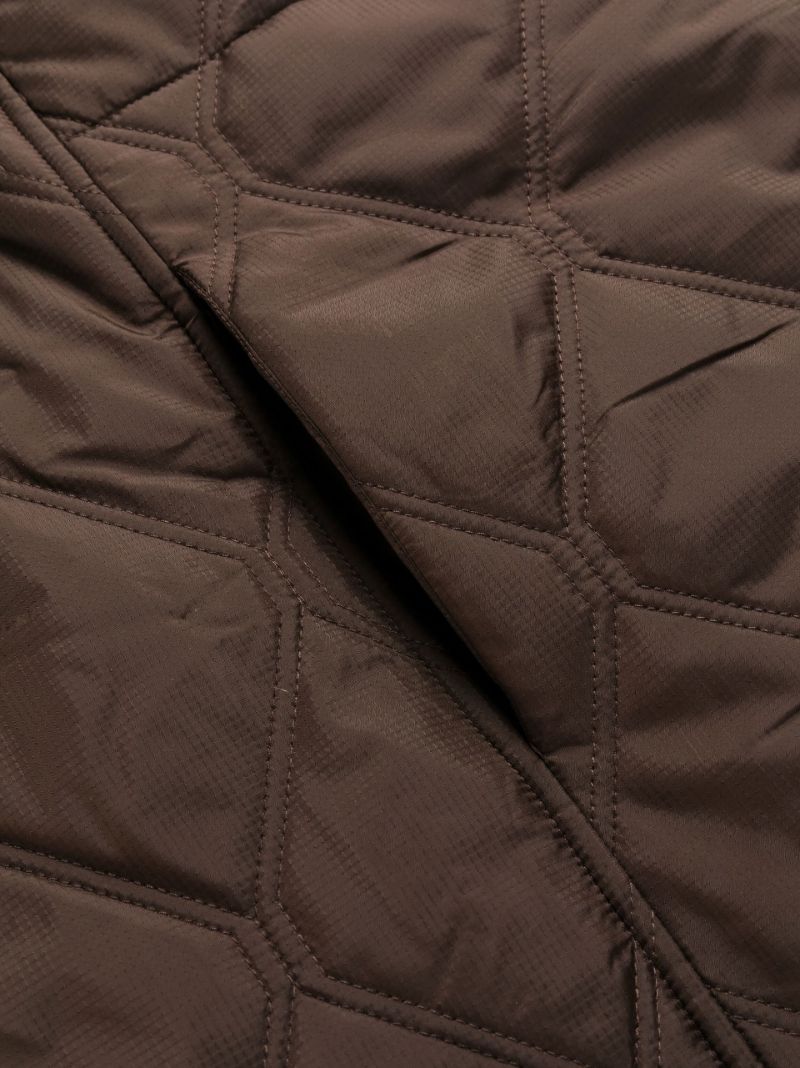Brown Quilted Parka Coat