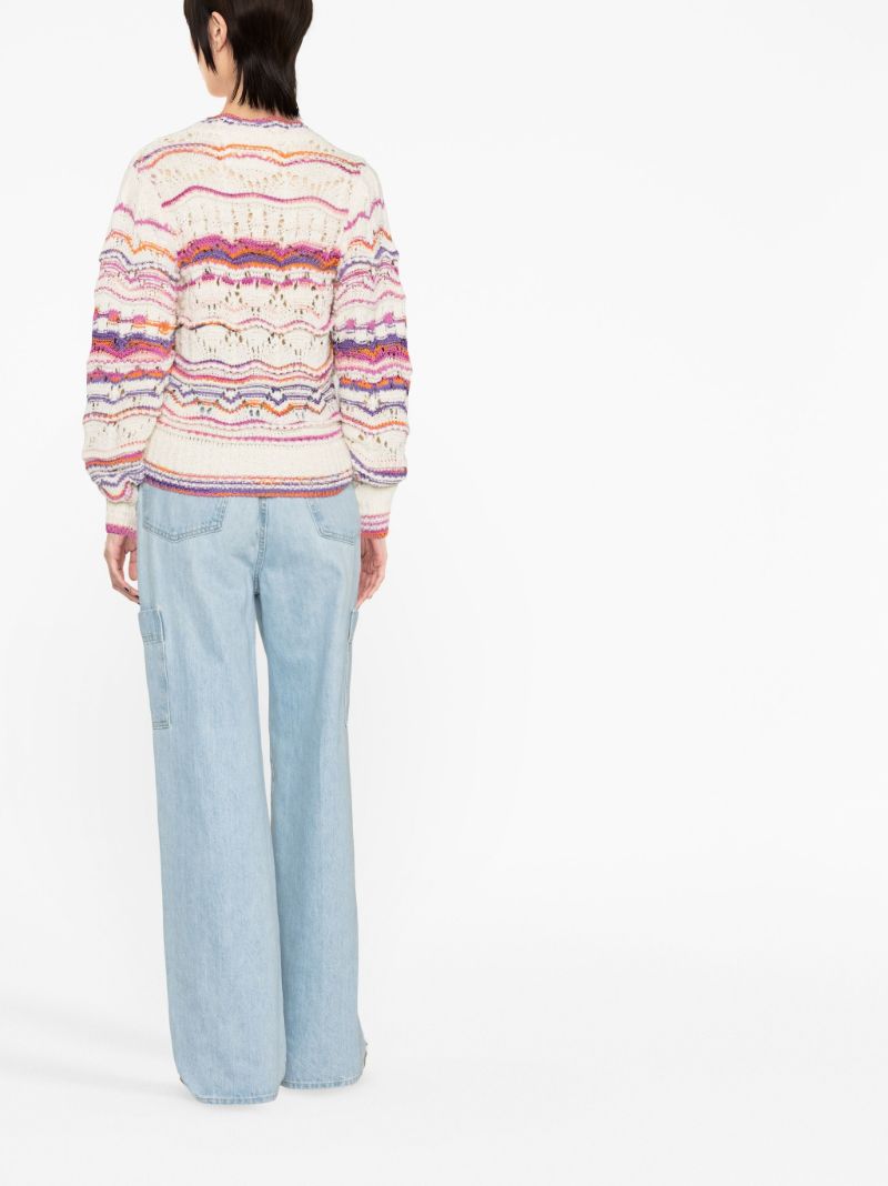 Neutral Ambre Striped Sweater