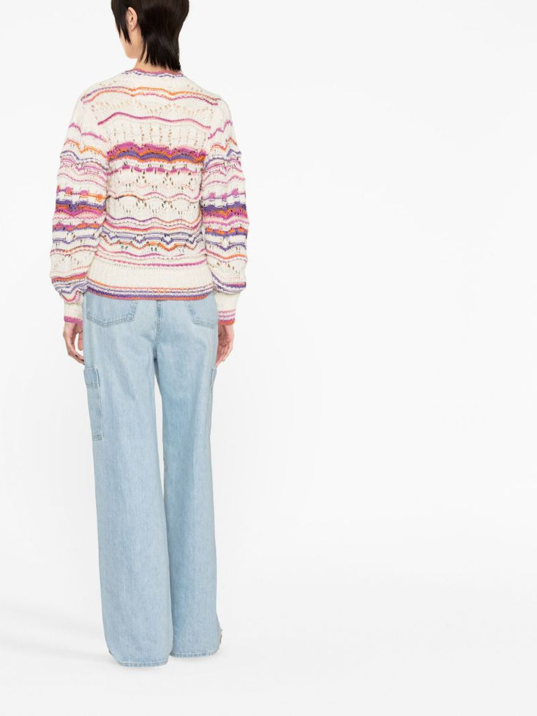 Neutral Ambre Striped Sweater