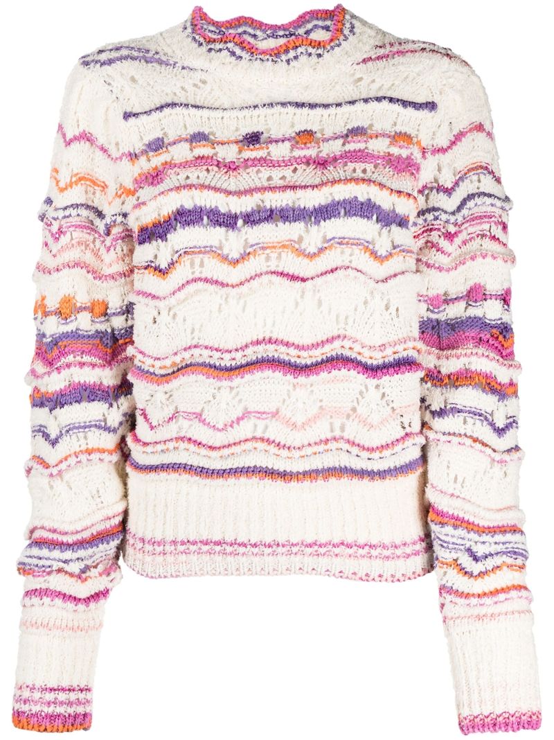 Neutral Ambre Striped Sweater