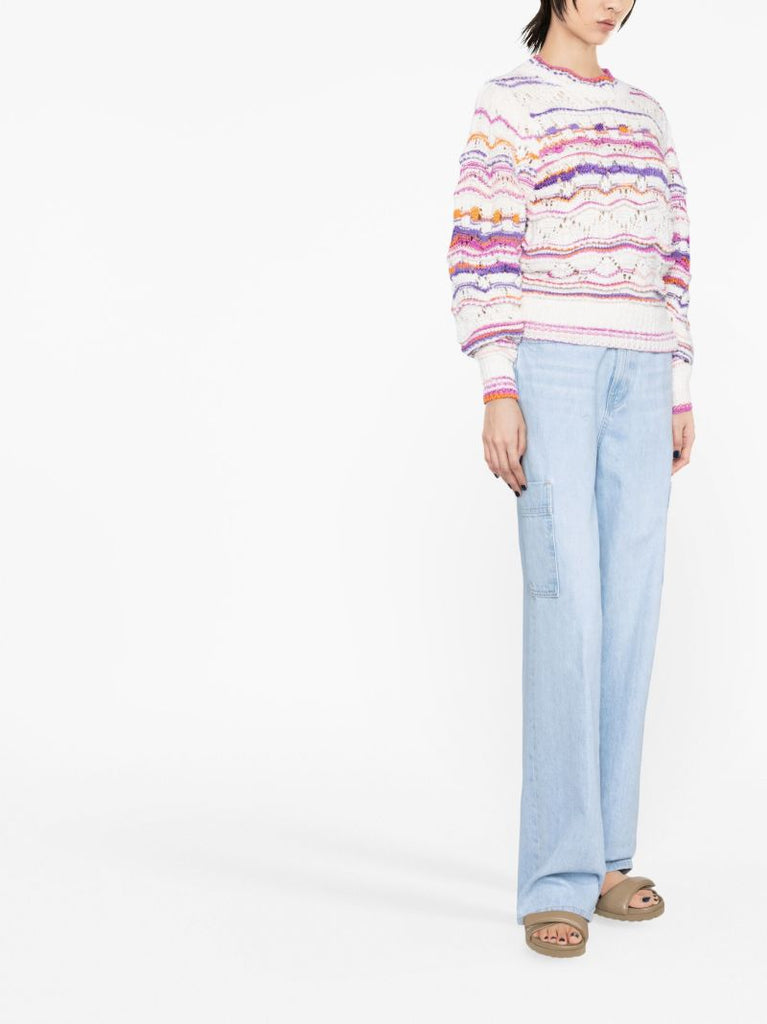 Neutral Ambre Striped Sweater