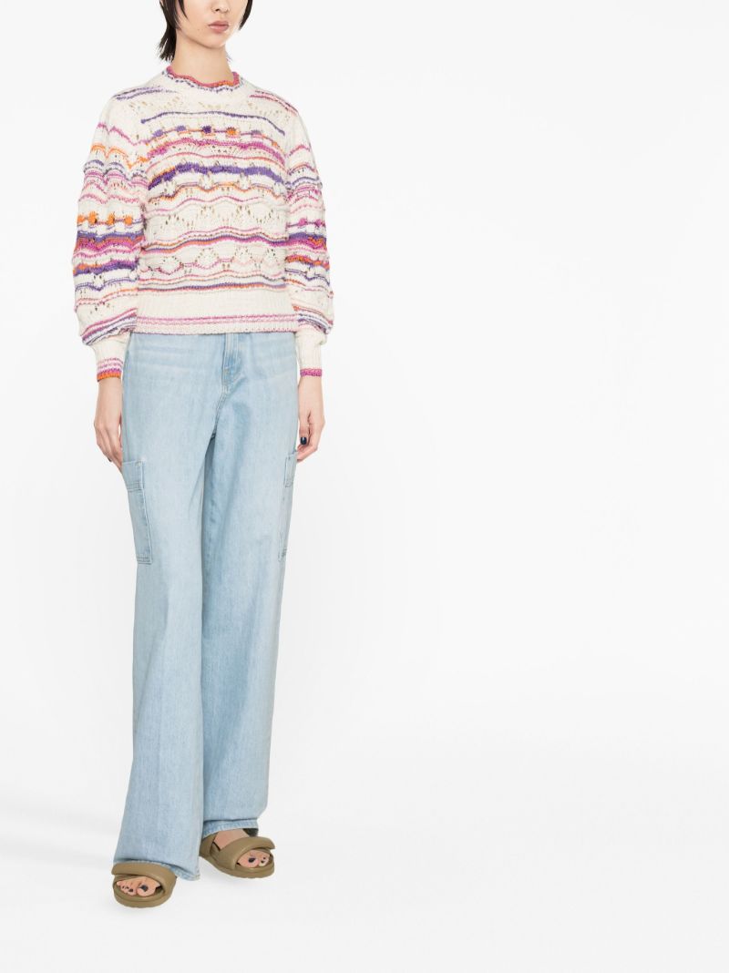 Neutral Ambre Striped Sweater