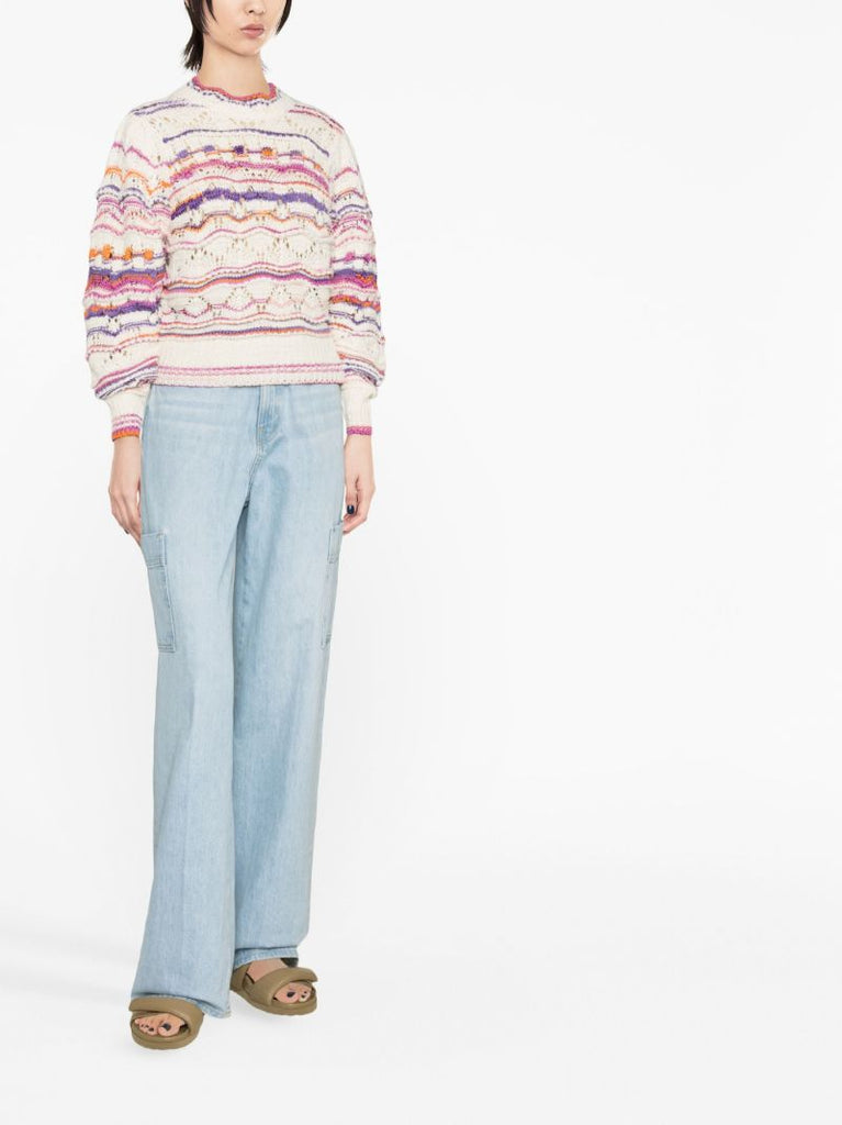 Neutral Ambre Striped Sweater