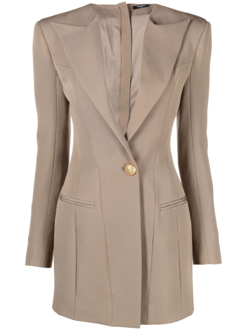Brown Blazer Mini Dress
