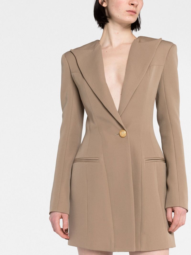 Brown Blazer Mini Dress