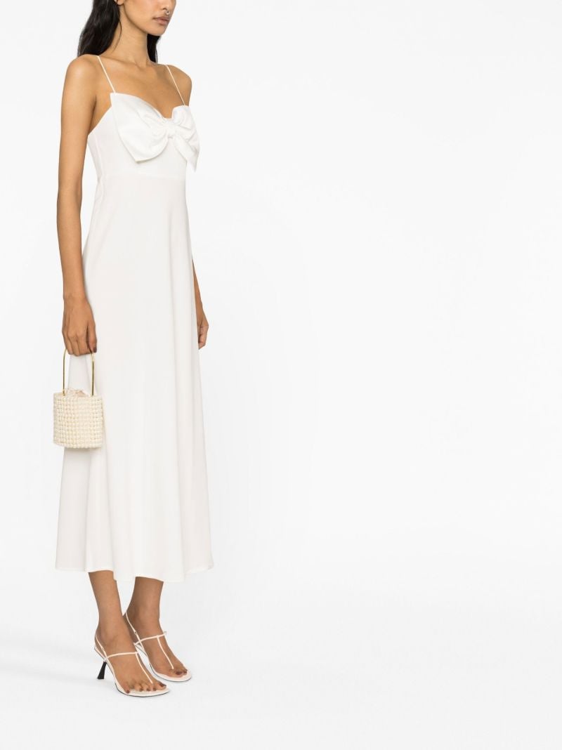 Neutral Leanna Bow Detail Midi Dress