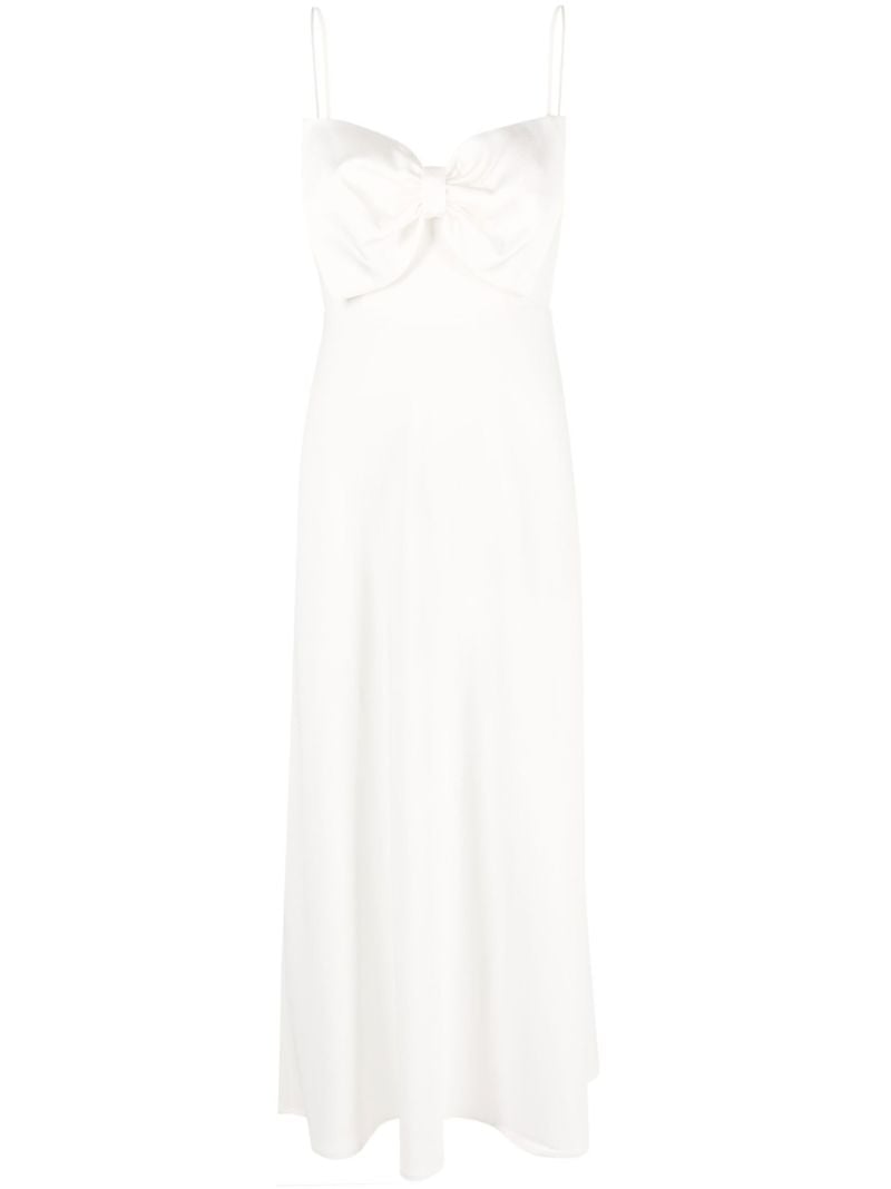 Neutral Leanna Bow Detail Midi Dress