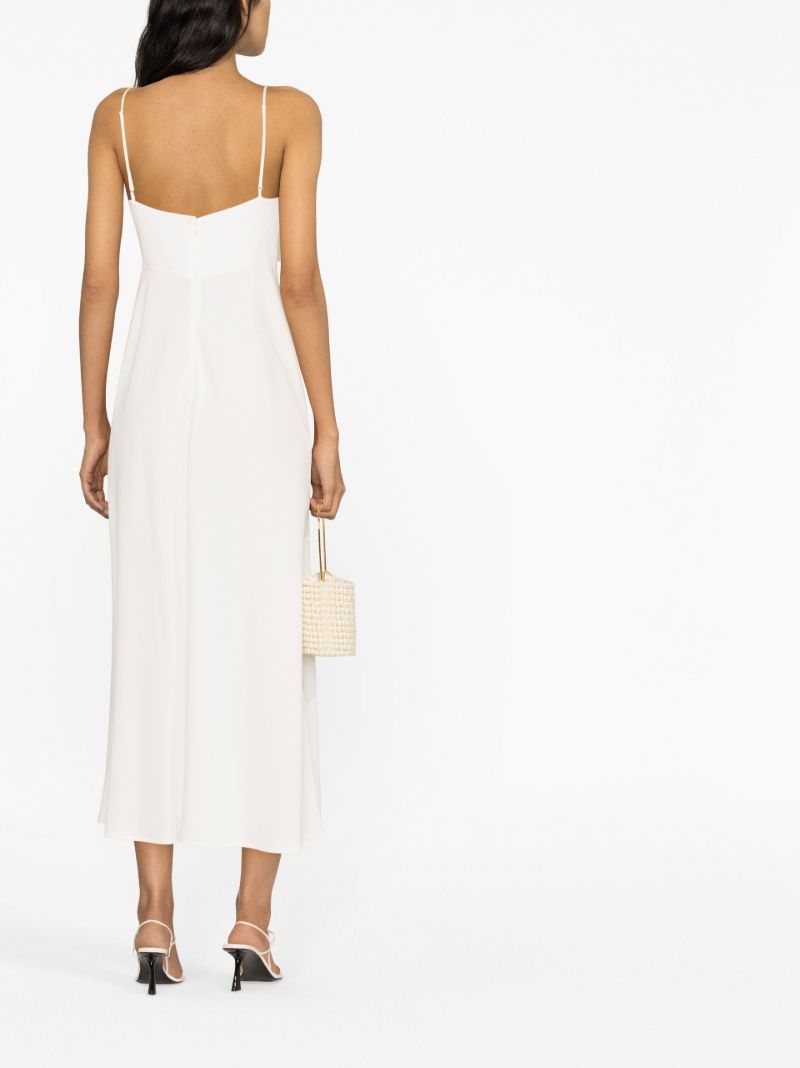 Neutral Leanna Bow Detail Midi Dress