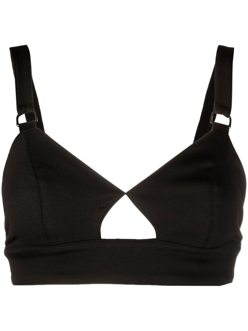 Black Biena Cut-out Crop Top