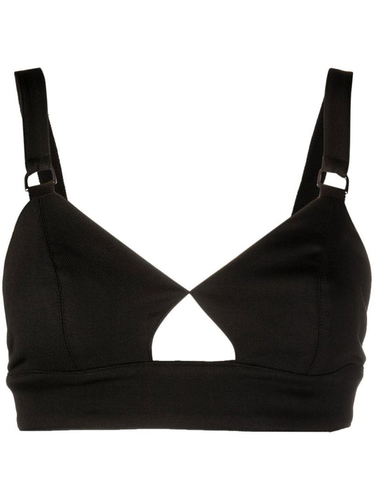 Black Biena Cut-out Crop Top