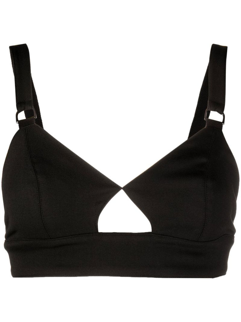 Black Biena Cut-out Crop Top