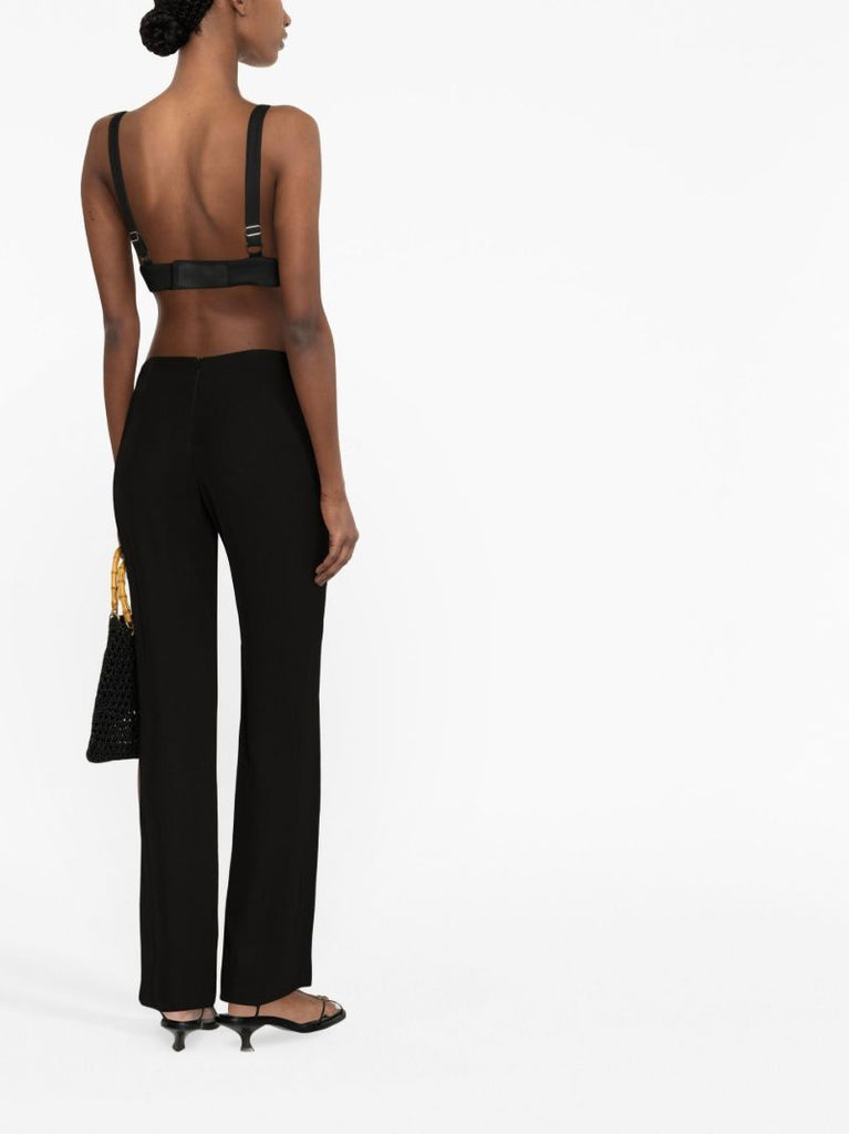 Black Biena Cut-out Crop Top