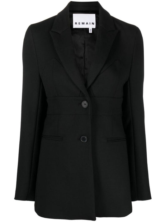 Black Kenja Single-breasted Blazer