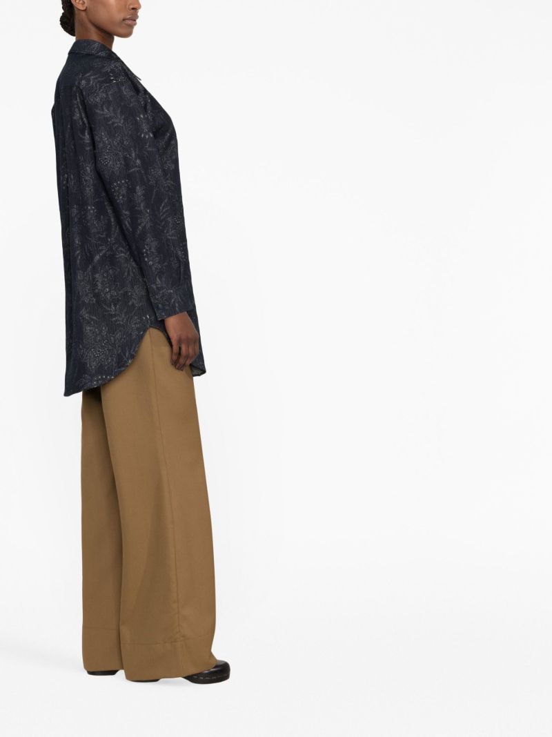 Blue Paisley Print Shirt
