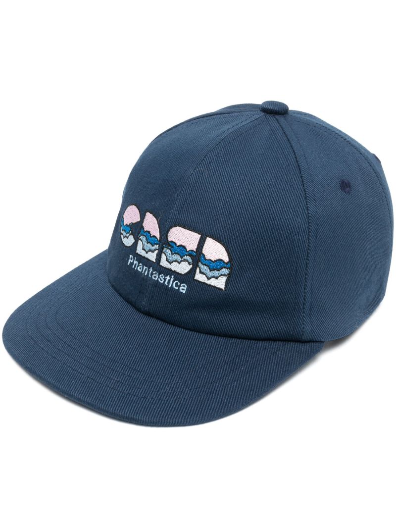 Navy Twill Clouds Logo Embroidered Baseball Cap