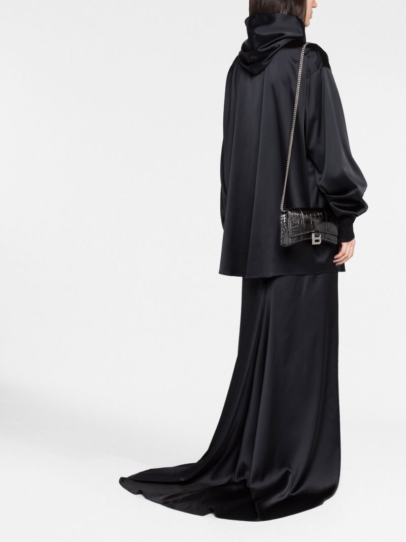 Black Hourglass Small Leather  Bag