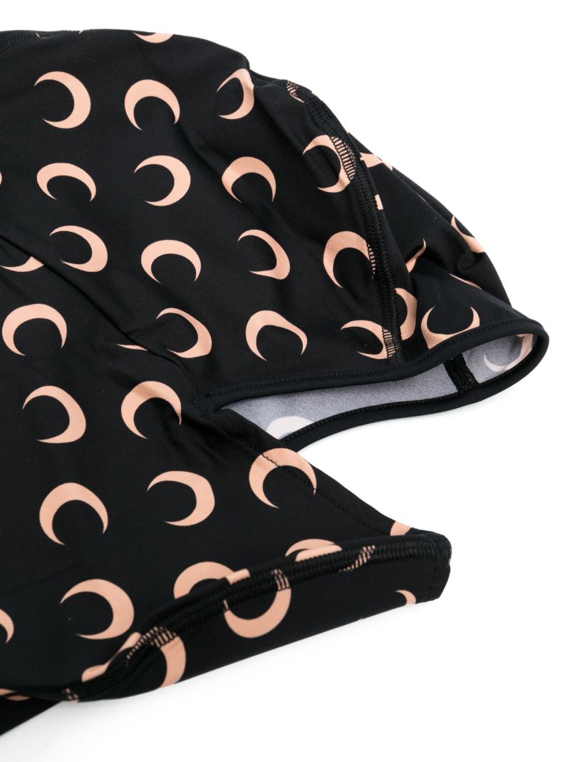 Black Regenerated Moon Print Balaclava