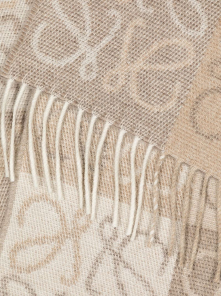 Brown Anagram Logo Wool Scarf