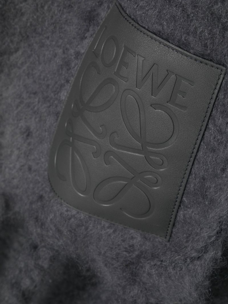 Grey Chunky Logo Patch Scarf