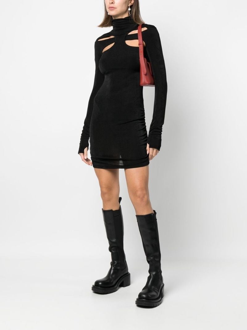 Black Butterfly Cut-out Mini Dress
