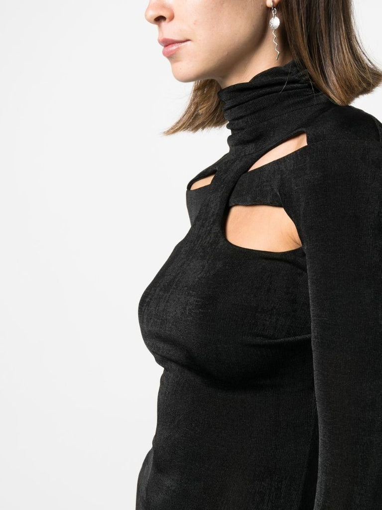 Black Butterfly Cut-out Mini Dress