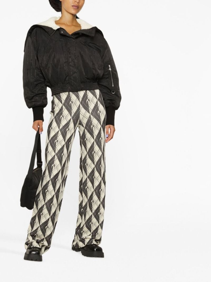 Black Crescent Moon Knitted Trousers