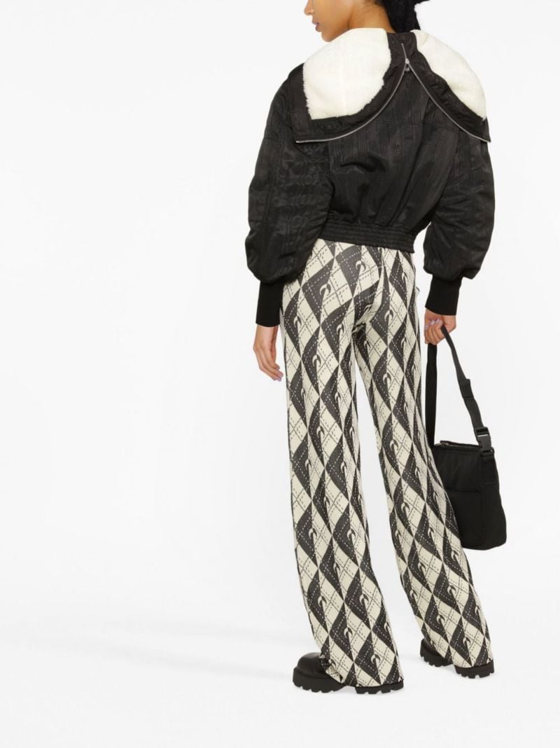 Black Crescent Moon Knitted Trousers