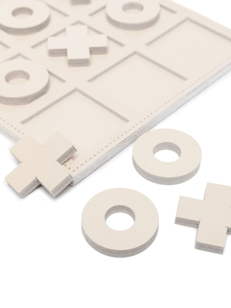 Neutral Leather Tic-tac-toe Game