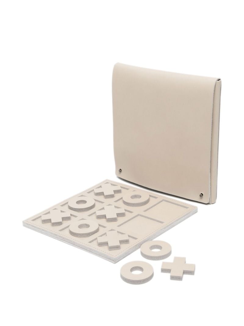 Neutral Leather Tic-tac-toe Game