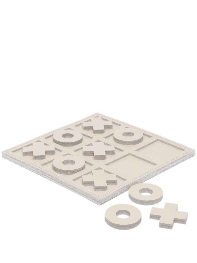Neutral Leather Tic-tac-toe Game