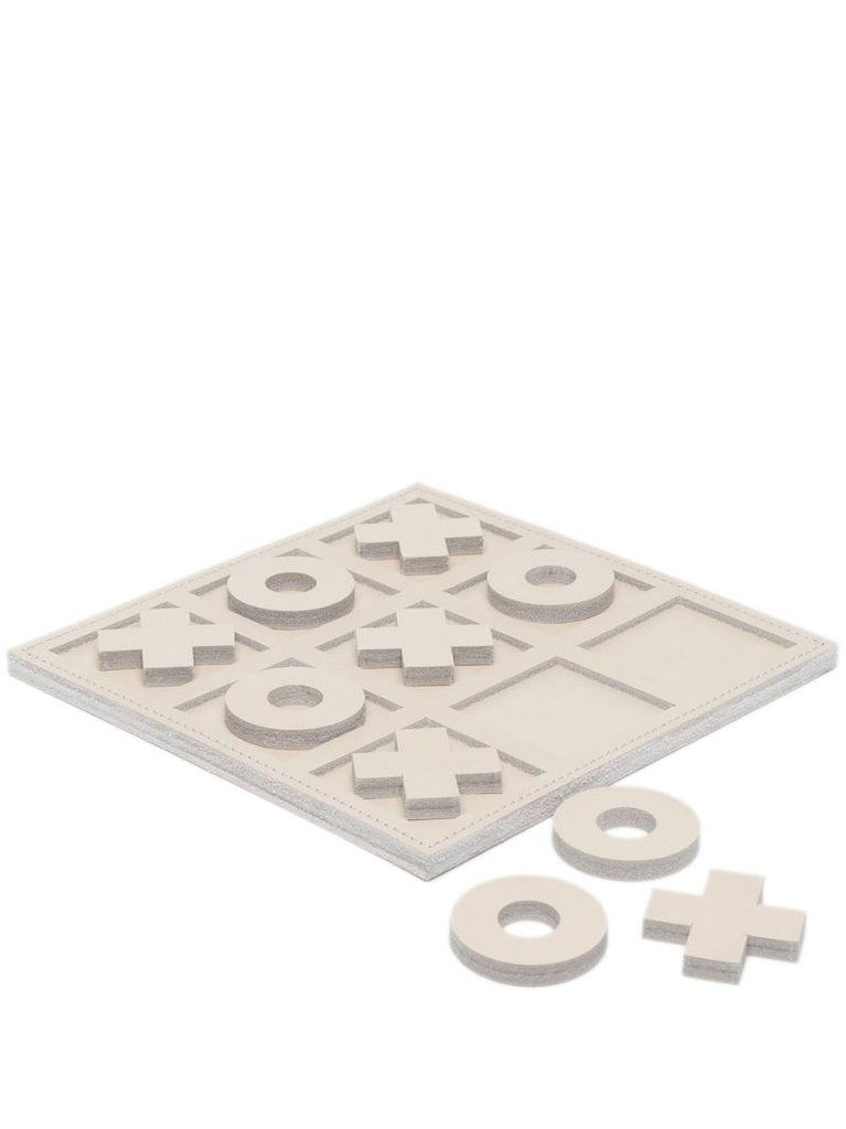 Neutral Leather Tic-tac-toe Game