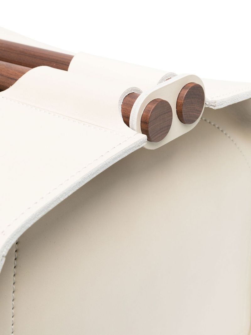 Grey Jota Leather Storage Basket