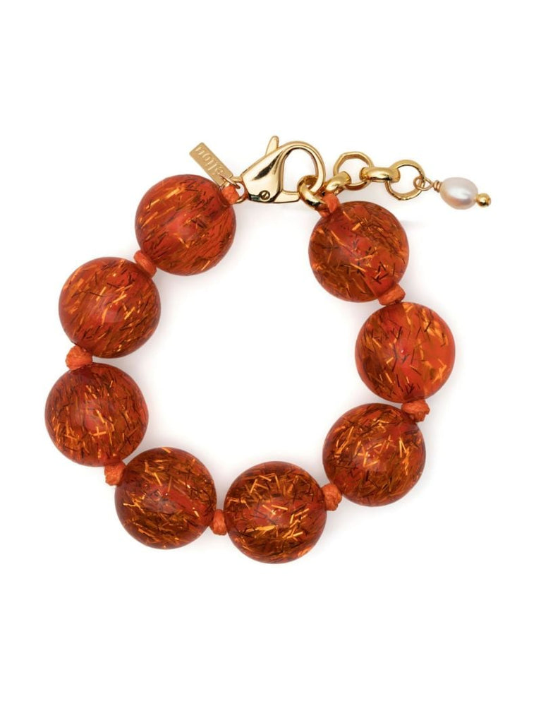 Gold-tone Large Beaded Bracelet