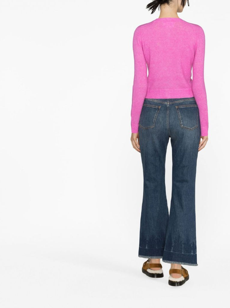 Pink Button-up Cardigan