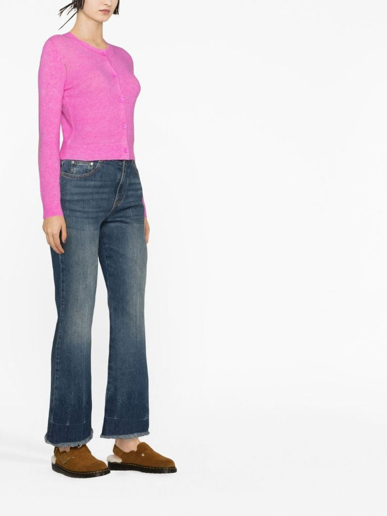 Pink Button-up Cardigan