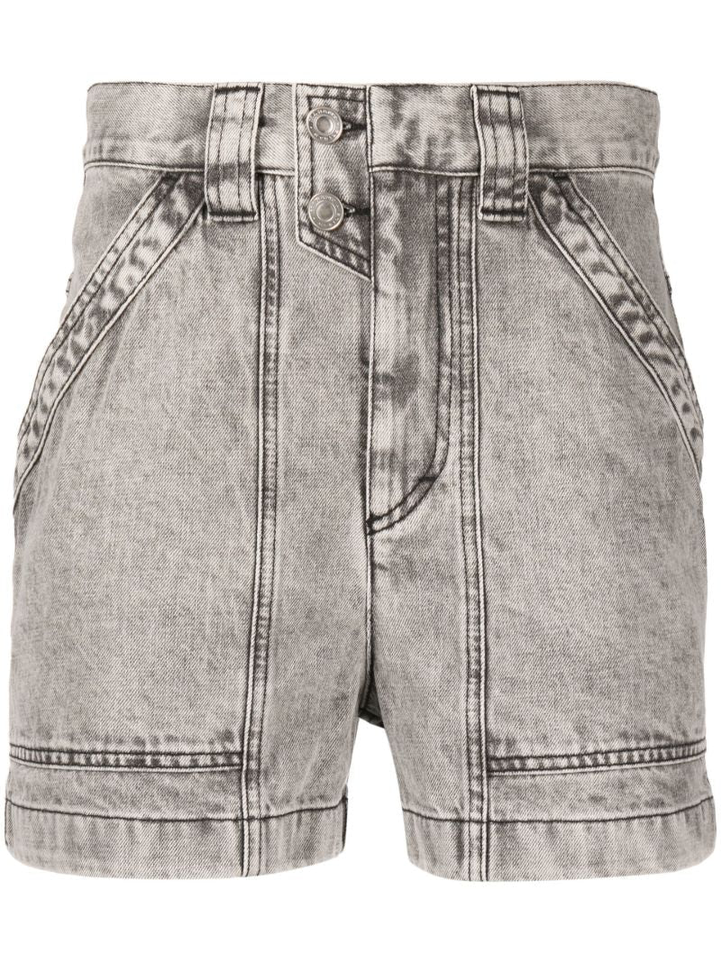 Grey Sintio High-waisted Denim Shorts