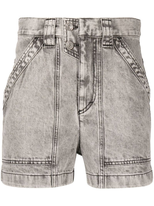 Grey Sintio High-waisted Denim Shorts